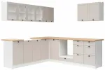 Virtuvės baldų komplektas Junona Line With Countertop, ka&scaron;myro sp./golden craft oak sp., 2.4 m