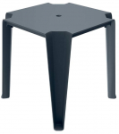 Lauko stalas Ferne Lottie, juoda sp., 77.5 cm x 77.5 cm x 76.5 cm