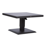 Lauko stalas Home4you Tomson, tamsiai pilka sp., 85 cm x 85 cm x 52 - 75 cm