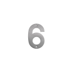 Durų numeris Haushalt SS-6, 14.5 cm x 9.5 cm, plienas/nerūdijantysis plienas, nerūdijančiojo plieno sp.