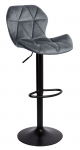 Baro kėdė eHokery Gordon Velvet TOH2470, matinė, pilka sp., 35 cm x 46 cm x 85 - 106 cm