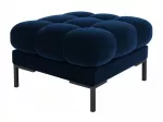 Pufas Micadoni Home Mamaia Velvet, juoda sp./mėlyna sp./tamsiai mėlyna sp., 60 cm x 60 cm x 41 cm