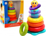 Bok&scaron;telis su žiedais Hola Stacking Rainbow Duck, įvairių spalvų