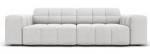 Sofa Micadoni Home Jennifer Velvet, sidabro, 204 x 102 cm x 70 cm