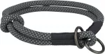 Antkaklis &scaron;unims Trixie Soft Rope, juoda sp./pilka sp., 300 mm x 10 mm, XS/S