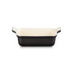Keramikinis kepimo indas Le Creuset Heritage Stoneware, balta sp./juoda sp., 24.7 cm x 15.1 cm, 1.1 l