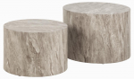 Kavos staliukų komplektas Dice, pilka sp., 50 - 58 cm x 58 cm x 33 - 40 cm, 2 vnt.