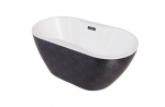 Vonia, laisvai pastatoma Besco Navia Glam, 140 cm x 75 cm x 60 cm, ovalas, grafito sp.