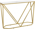 Konsolinis staliukas Beliani Hazen, aukso sp./balta sp., 100 cm x 30 cm x 75 cm
