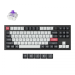 Belaidė žaidimų klaviatūra Keychron Q3 HE Wireless Q3H-M1 Gateron Double-Rail Magnetic Nebula, Anglų (US), juoda sp.