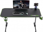 Kompiuterinių žaidimų stalas Gamemax D140-CARBON, 140 cm x 60 cm, 75 cm, juoda sp.