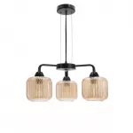 &Scaron;viestuvas lubų Candellux Lighting Campana 33-48226, E27, 3 x 60 W, ruda sp. / juoda sp.