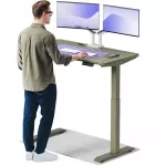 Kompiuterio stalas reguliuojamo auk&scaron;čio Desktronic HomeOne, 120 cm x 60 cm, 119 cm, žalia sp.