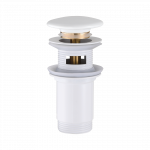 Sifono rinkinys su &bdquo;Click-clack&ldquo; dangteliu praustuvui Laveo, 65 mm, click clack funkcija, balta sp.