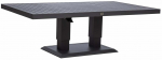 Lauko stalas Home4you Tomson, tamsiai pilka sp., 150 cm x 90 cm x 52 - 75 cm