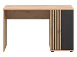 Ra&scaron;omasis stalas su lentyna Vabres, 120 cm x 60 cm, 76.5 cm, juoda sp./artisan oak sp.