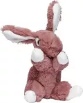 Pliu&scaron;inis žaislas Molli Toys Bunny 428170, balta sp./rožinė sp., 17 cm