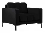Krėslas Micadoni Home Mamaia Velvet, juoda sp., 87 cm x 92 cm x 78 cm