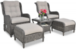 Lauko baldų komplektas Focus Garden Sienna Duo Premium, tamsiai pilka sp., 2 vietų