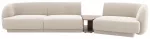 Modulinė sofa Micadoni Miley Blu 22, &scaron;viesiai smėlinė, de&scaron;ininė, 300 x 118 cm x 70 cm