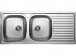 Virtuvinė plautuvė Kuchinox Orion SKO_021T, plienas, 116 cm x 50 cm x 15.5 cm, inox sp.