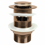 Nutekėjimo sistema praustuvui Kuchinox, 80 mm, 62 mm, click clack funkcija, rausvojo aukso sp.