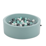 Baseinas su kamuoliukais Kalune Design Bubble Pops, ⌀ 85 cm, 200 vnt, balta sp. mėtinė (mint) sp.