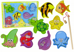 Magnetinis žaidimas, žvejyba Sea Animals, 22 cm, įvairių spalvų