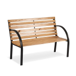 Lauko suoliukas Luca, ruda sp./juoda sp., 57 cm x 117.5 cm x 83 cm