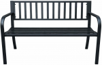 Lauko suoliukas Akord Furniture Factory Linea, juoda sp., 51 cm x 119 cm x 76 cm