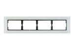 Keturvietis rėmelis Vilma XP500, baltas stiklas