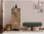 Prie&scaron;kambario baldų komplektas Kalune Design Vegas Sonomo 929 - 1070, vidaus, ąžuolo sp./žalia sp.