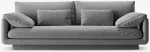 Sofa Micadoni Torino MIC_3S_184_F1_TORINO4, pilka sp., 220 x 103 cm x 83 cm