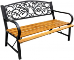 Lauko suoliukas Lean, ruda sp./juoda sp., 118 cm x 51.5 cm x 87 cm