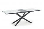 Stalas i&scaron;skleidžiamas Diesel, balta sp./juoda sp., 160 - 200 cm x 90 cm x 76 cm
