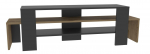 TV staliukas Kalune Design Lenora, ąžuolo sp./juoda sp., 35 cm x 150 cm x 45 cm