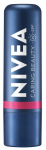 Lūpų balzamas Nivea Caring Beauty, 4.8 g, tamsiai rožinė sp., pink