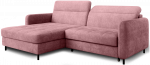Kampinė sofa - lova Gomsi Touch 24, rožinė sp., kairinė, 165 x 228 cm x 100 cm