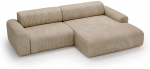 Kampinė sofa Polak Meble Passion, smėlio, de&scaron;ininė, 285 x 178 cm x 70 cm