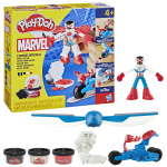 Plastilino rinkinys, su priedais Hasbro Play-Doh Marvel Captain America, įvairių spalvų