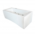 Vonia, laisvai pastatoma Kyma Inga, 170 cm x 75 cm x 62 cm, stačiakampis, balta