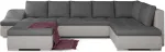 Kampinė sofa Giovanni Soro 93, Soro 83, tamsiai pilka sp., kairinė, 200 x 340 cm x 88 cm