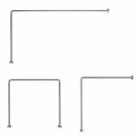 Vonios karnizas Gedy Tuni, 80 - 170 cm, &Oslash; 25 mm, chromo