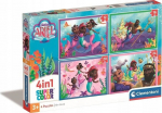 Dėlionė 4in1 Clementoni Disney Ariel 4in1 21533, 14 cm x 19 cm, 62 vnt., įvairių spalvų