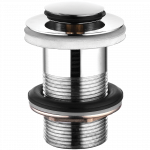 Sifono rinkinys su &bdquo;Click-clack&ldquo; dangteliu praustuvui Kuchinox, 41 mm, click clack funkcija, chromo sp.