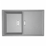 Virtuvinė plautuvė Laveo Tonga, granitas, 80 cm x 50 cm x 17 cm, pilka sp.