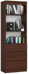 Knygų lentyna Akord R60, wenge, 180 cm x 60 cm x 35 cm