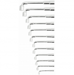 L-tipo raktas, rinkinys H&ouml;gert HT1R501, 8 - 24 mm, 12 vnt.