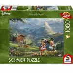 Dėlionė Schmidt Mickey & Minnie In The Alps 59938, 49.3 cm x 69.3 cm, 1000 vnt., įvairių spalvų