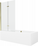 Vonia, su sienele su sienele, laisvai pastatoma Mexen Cube, 170 cm x 80 cm x 39 cm, stačiakampis, balta